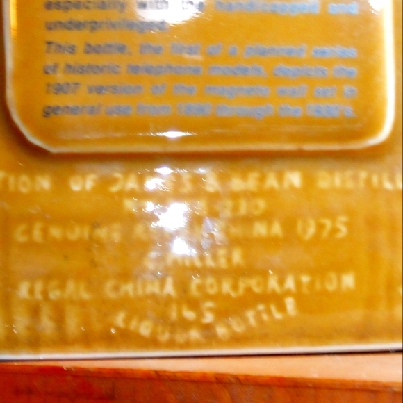 1975 Jim Beam Decanter Antique Trlephone - Picture 8 of 13